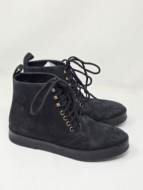 Jenni Kayne Oiled leather canyon lace up combat boots Size 38 **Flawed